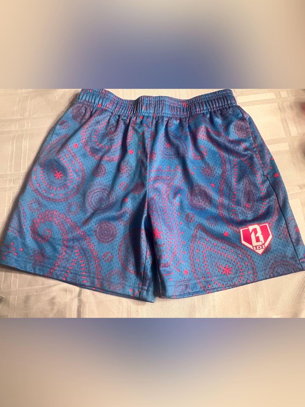 Baseball Lifestyle 101 Paisley Shorts size Youth Large- new without tags